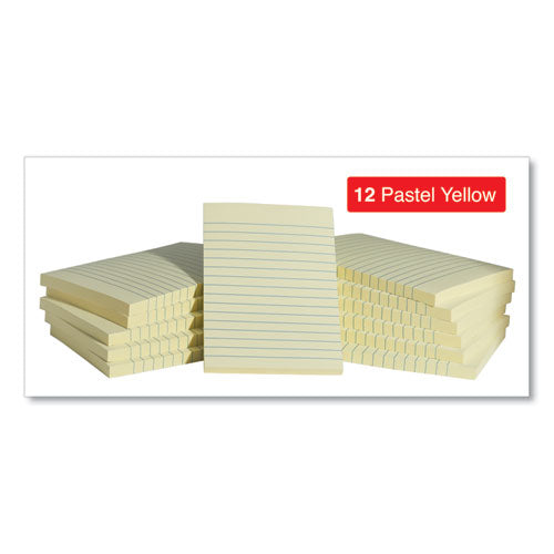 Self-stick Note Pads, Note Ruled, 4
