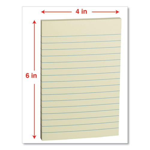 Self-stick Note Pads, Note Ruled, 4