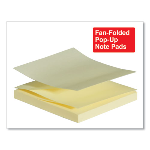 Fan-folded Self-stick Pop-up Note Pads Cabinet Pack, 3