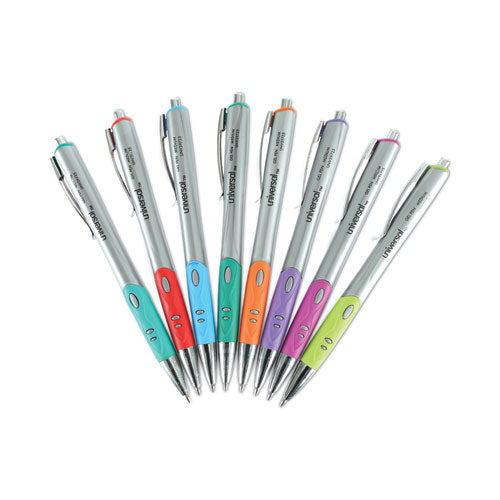 Comfort Grip Gel Pen, Retractable, Medium 0.7 Mm, Assorted Ink And Barrel Colors, 8/pack