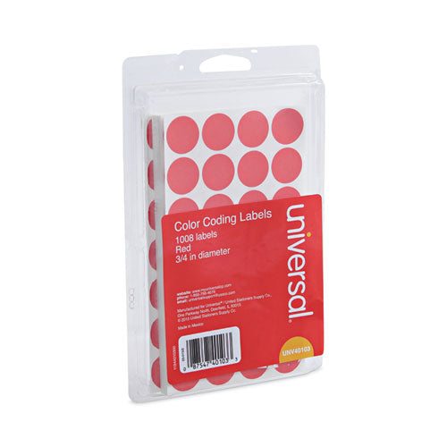 Self-adhesive Removable Color-coding Labels, 0.75