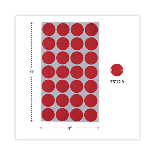Self-adhesive Removable Color-coding Labels, 0.75