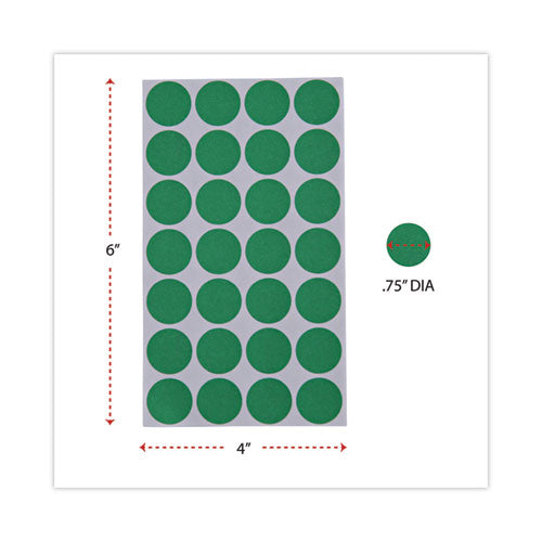 Self-adhesive Removable Color-coding Labels, 0.75