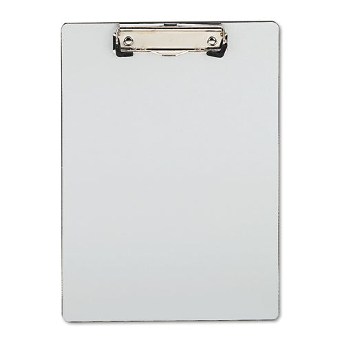 Plastic Brushed Aluminum Clipboard, Portrait Orientation, 0.5