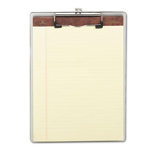Plastic Brushed Aluminum Clipboard, Portrait Orientation, 0.5