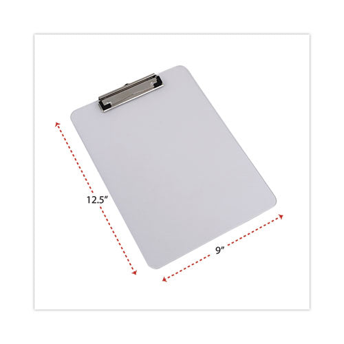 Plastic Clipboard With Low Profile Clip, 0.5