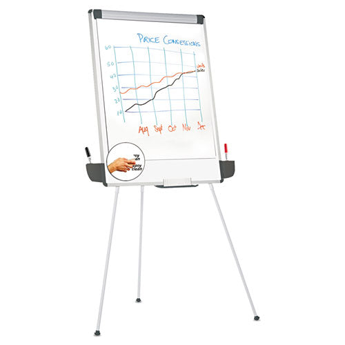Dry Erase Board With Tripod Easel And Adjustable Pen Cups, 29