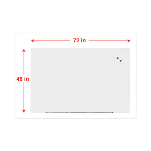 Frameless Magnetic Glass Marker Board, 72