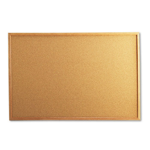 Cork Board With Oak Style Frame, 36