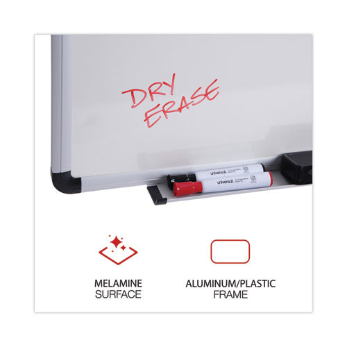 Modern Melamine Dry Erase Board With Aluminum Frame, 36