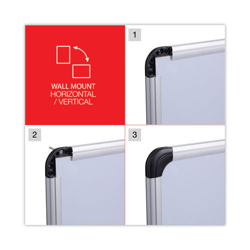Deluxe Porcelain Magnetic Dry Erase Board, 48