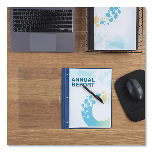 Clear Front Report Cover With Fasteners, Three-prong Fastener, 0.5