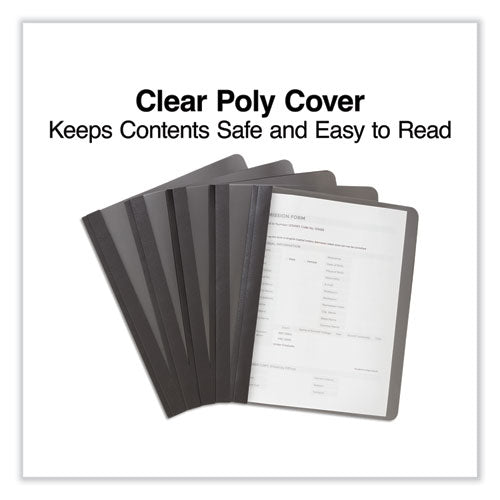 Clear Front Report Cover, Prong Fastener, 0.5
