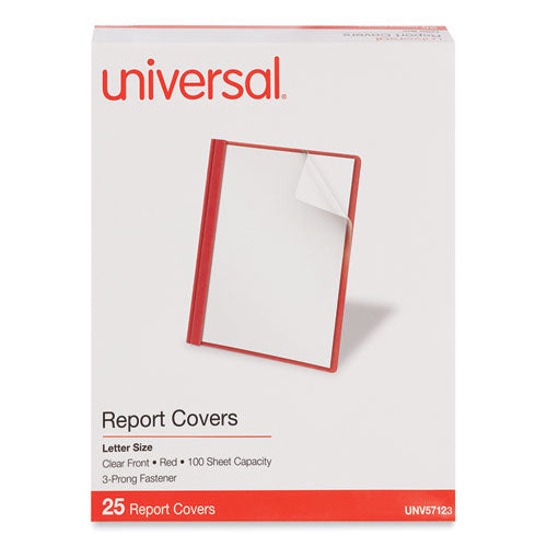 Clear Front Report Cover, Prong Fastener, 0.5