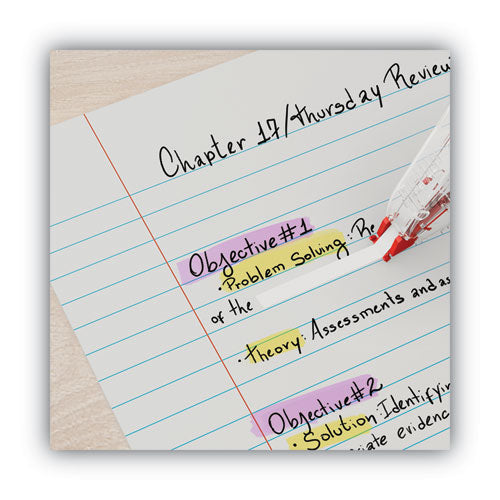 Correction Tape Dispenser, Non-refillable, Transparent Red Applicator, 0.2