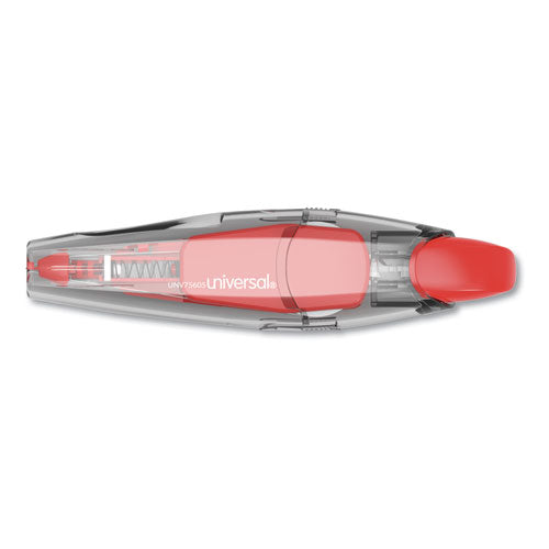 Retractable Pen Style Correction Tape, Transparent Gray/red Applicator, 0.2