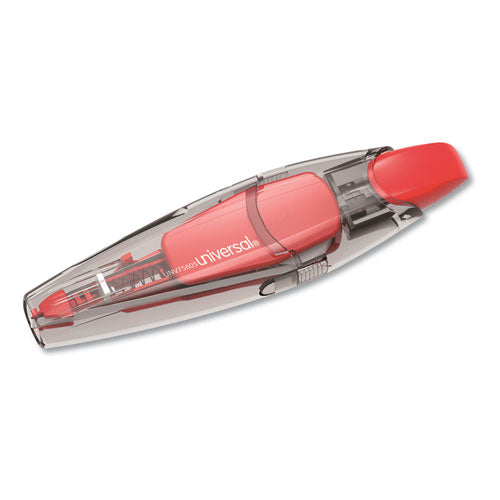 Retractable Pen Style Correction Tape, Transparent Gray/red Applicator, 0.2
