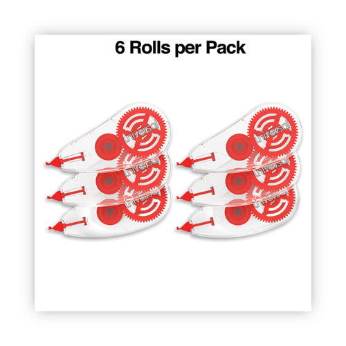 Correction Tape Dispenser, Non-refillable, White Applicator, 0.2