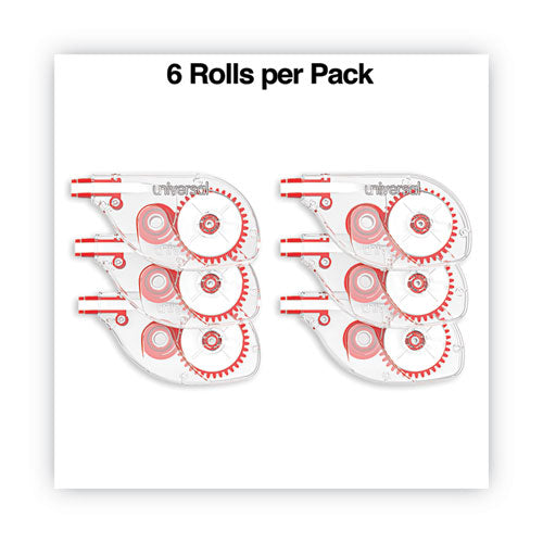 Side-application Correction Tape, Transparent Red Applicator, 0.2
