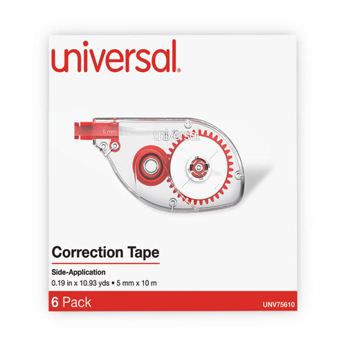 Side-application Correction Tape, Transparent Red Applicator, 0.2