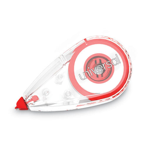 Correction Tape, Mini Economy, Non-refillable, Clear/red Applicator, 0.25