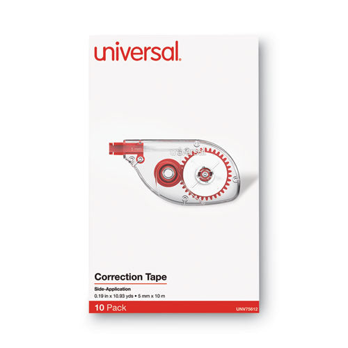 Side-application Correction Tape, Non-refillable, Transparent Gray/red Applicator, 0.2