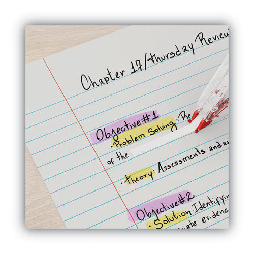 Correction Tape Dispenser, Non-refillable, Transparent Red Applicator, 0.2