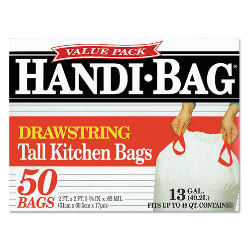 Drawstring Kitchen Bags, 13 Gal, 24