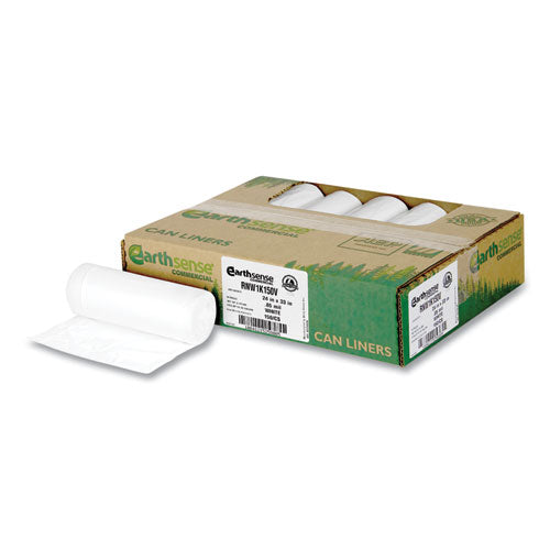 Linear-low-density Recycled Tall Kitchen Bags, Open-face, 13 Gal, 24