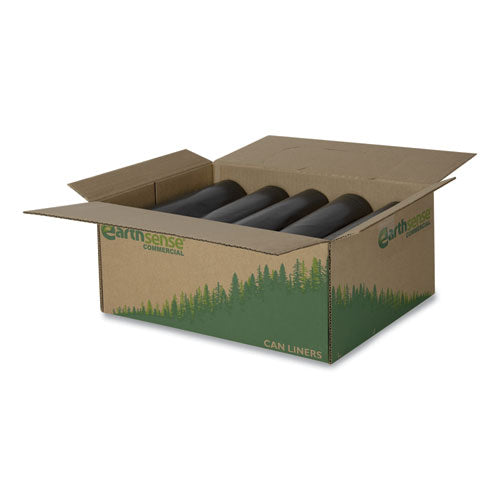 Linear Low Density Recycled Can Liners, 60 Gal, 1.25 Mil, 38
