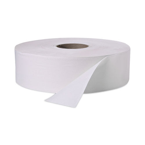 Jumbo Roll Bath Tissue, Septic Safe, 2 Ply, White, 3.4