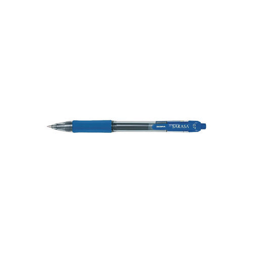 Sarasa Dry Gel X20 Gel Pen, Retractable, Medium 0.7 Mm, Blue Ink, Clear/blue Barrel, 12/pack