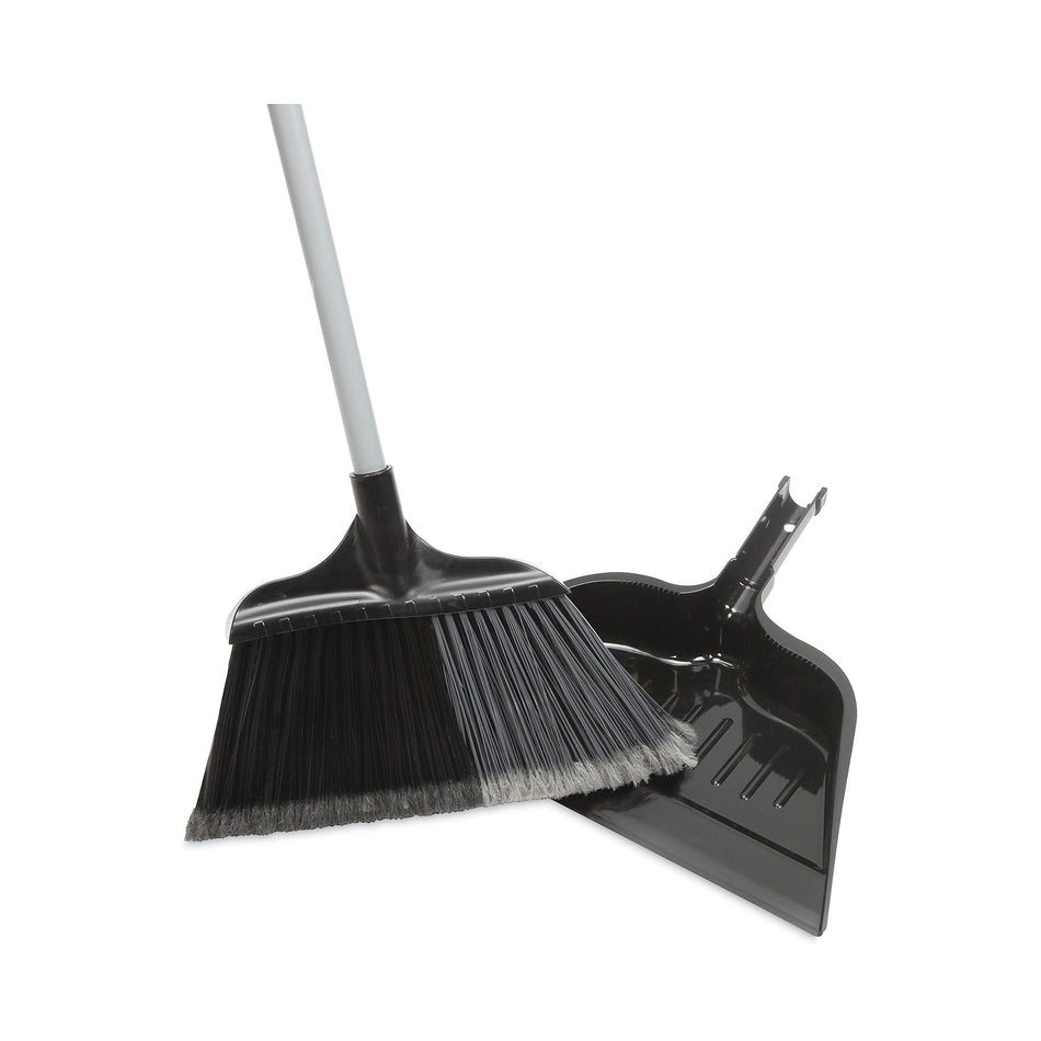 AbilityOne 7920016994055 SKILCRAFT Extra Wide-Angle Broom with Dustpan, 15", Black/Gray