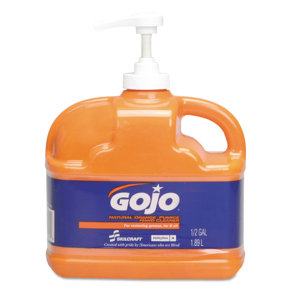 AbilityOne 8520015220840, SKILCRAFT, GOJO Pumice Hand Cleaner, Fresh Citrus, 0.5 Gal Pump Bottle, 6/Carton