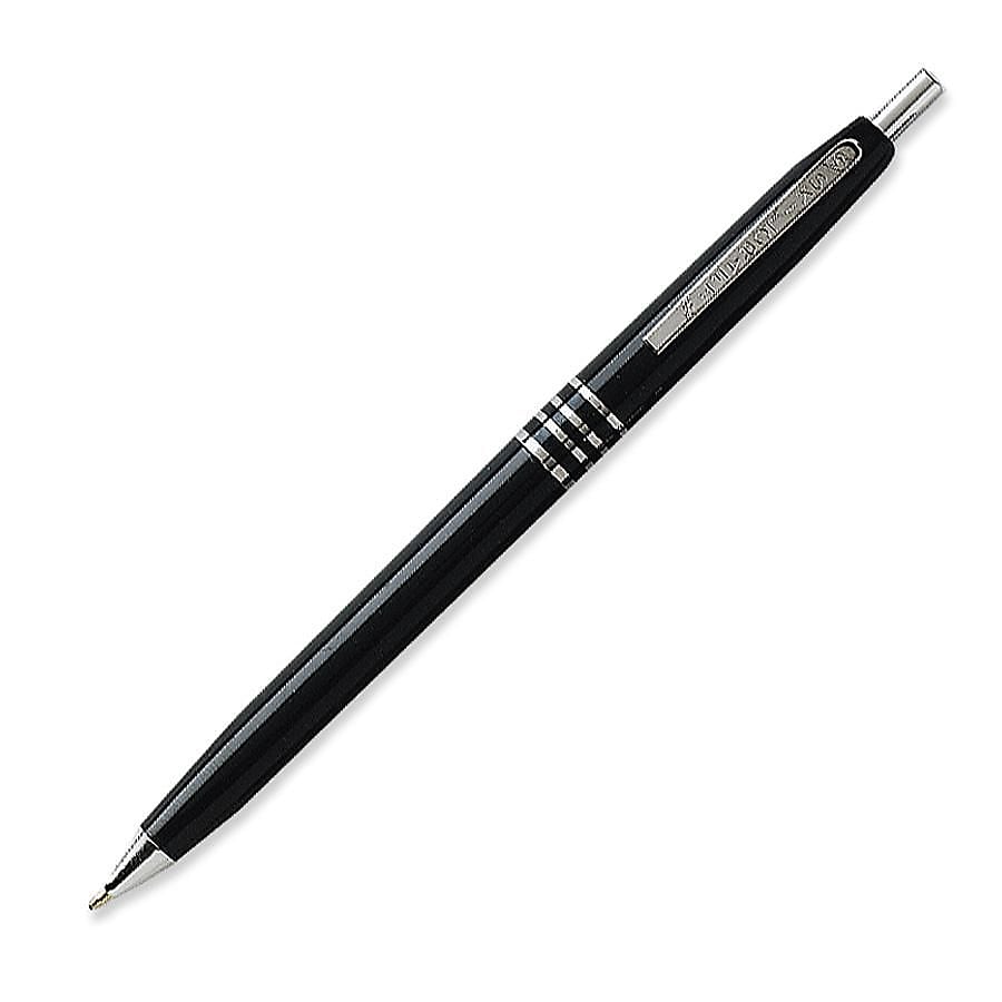 AbilityOne SkilCraft U.S. Government Retractable Ballpoint Pen, Medium Point, 1.0mm, Black Ink, 12/Pack