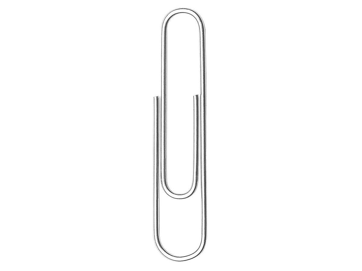 ACCO Economy #1 Paper Clips, Silver, 100/Box