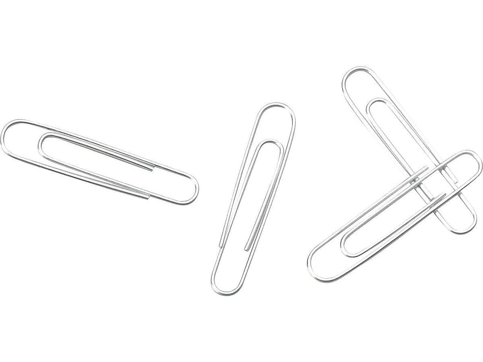 ACCO Economy #3 Paper Clips, Silver, 100 Clips/Pack, 10/Pack