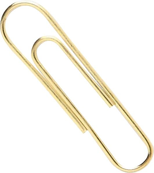 ACCO Gold Tone Jumbo Paper Clips, Gold, 50/Box