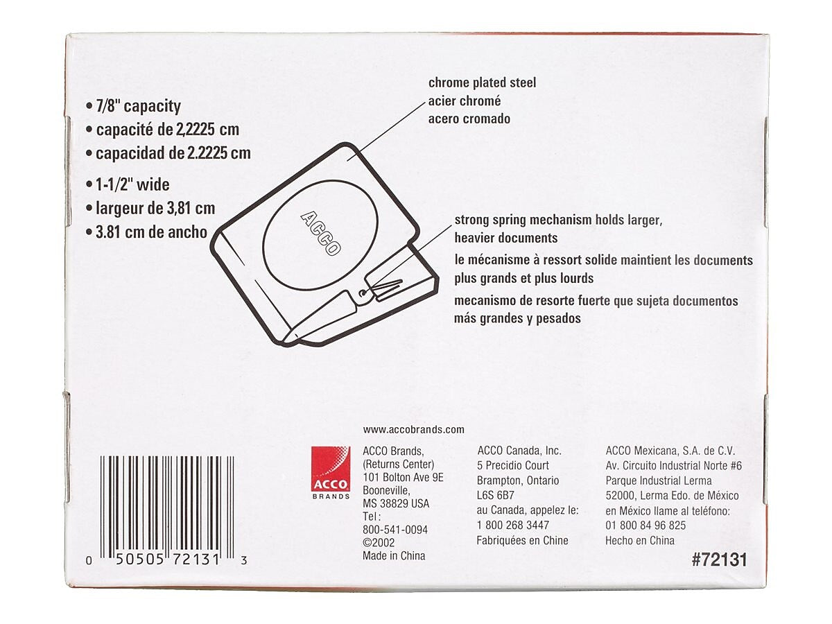 ACCO Large Bulldog Clips, 1.13