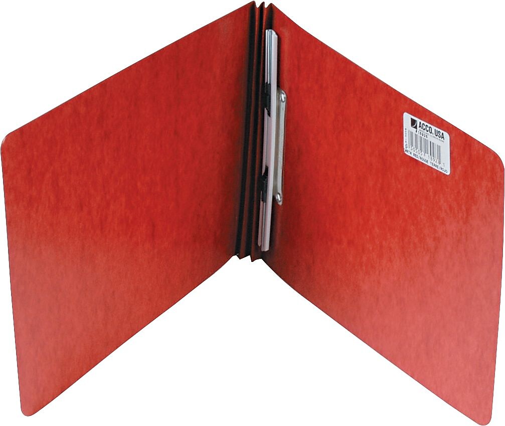 ACCO Pressboard Report Cover with Spring-Style Fastener, Earth Red, 8 1/2