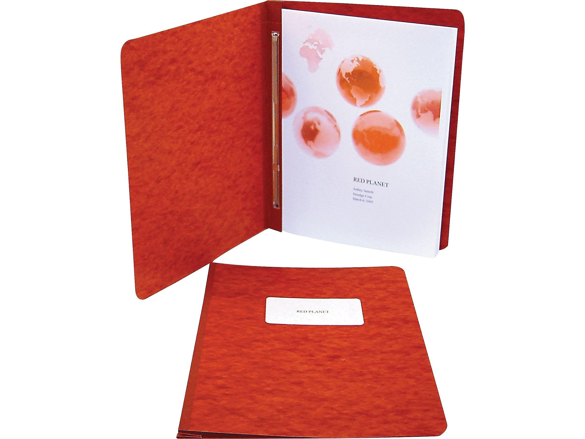 ACCO PRESSTEX 2-Prong Report Cover, Letter, Red