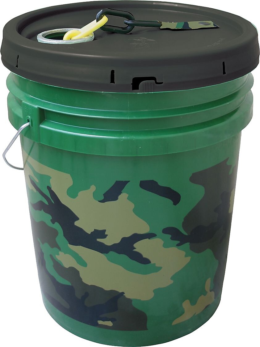 Accuform Bucket of Chain, 5-Gallon Bucket with 100-ft of Yellow Plastic Chain