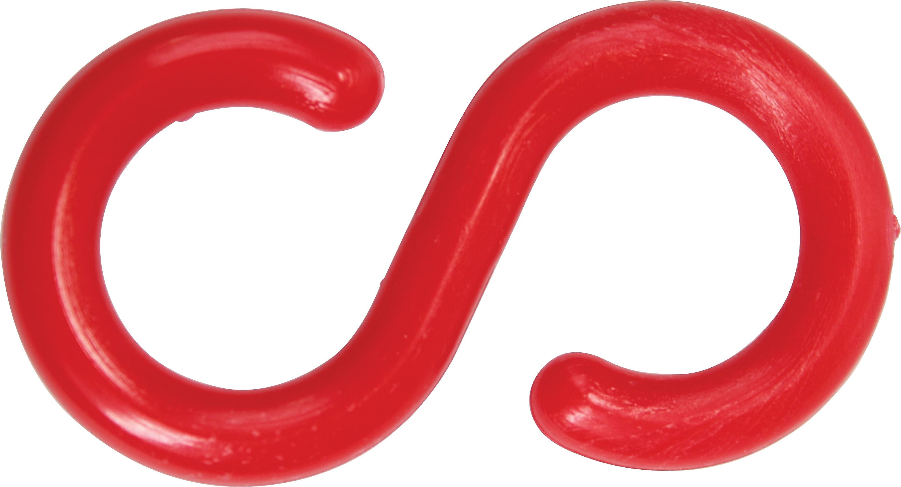 Accuform S-Hook, Accessory For Linking and Unlinking Separate Lengths of Plastic Chain, Red