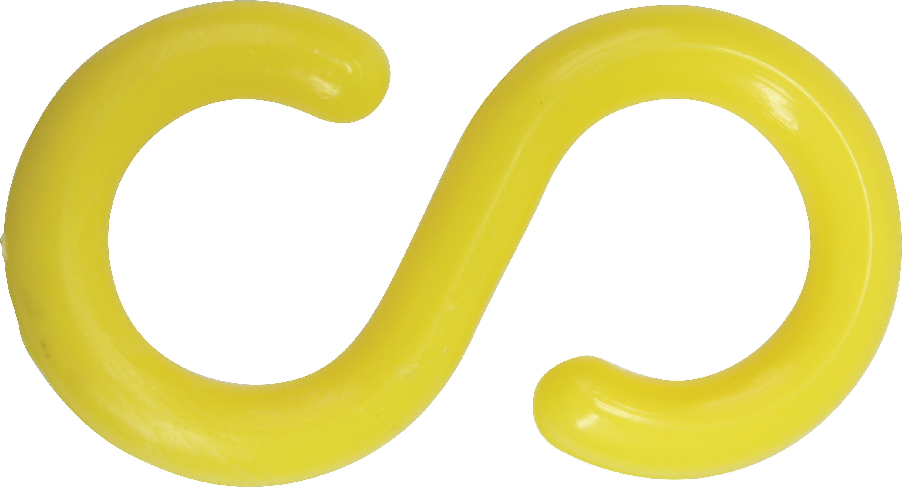 Accuform S-Hook, Accessory For Linking & Unlinking Separate Lengths of Plastic Chain, Yellow