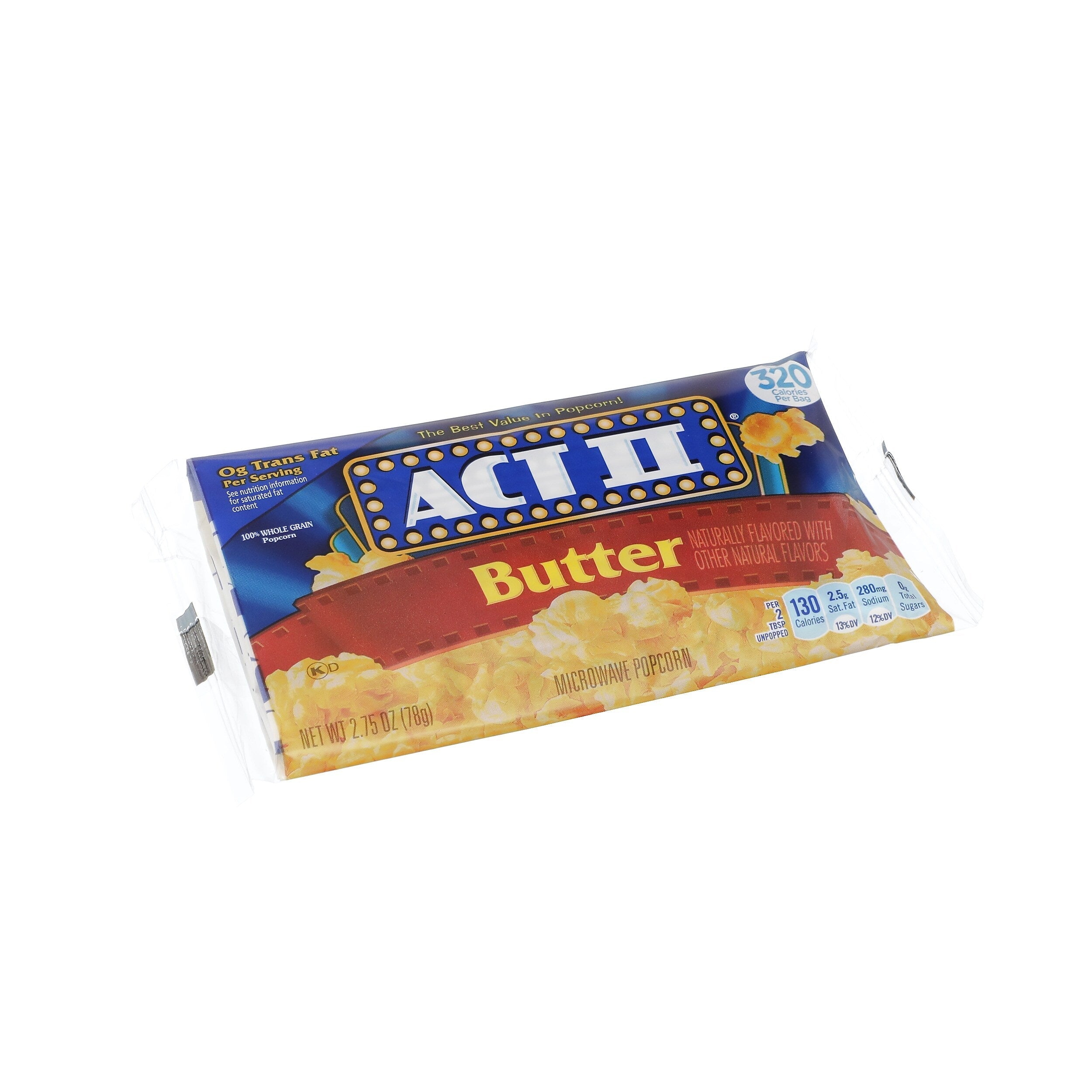 ACT II Microwave Popcorn, Butter, 2.75 oz., 36/Carton