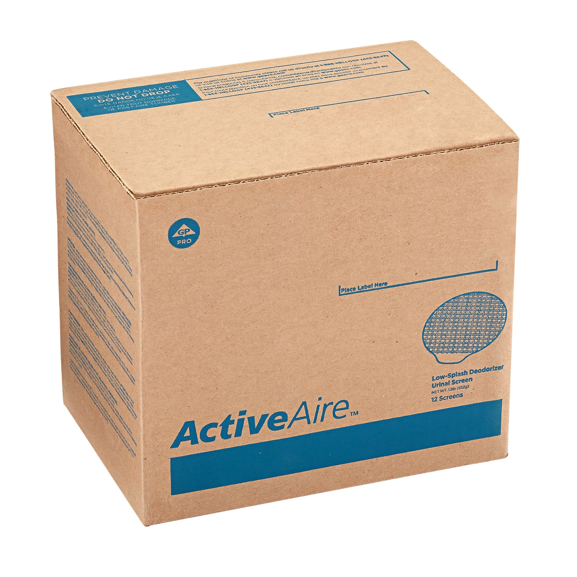 ActiveAire Low Splash Deodorizer Urinal Screen, Coastal Breeze, 12/Carton