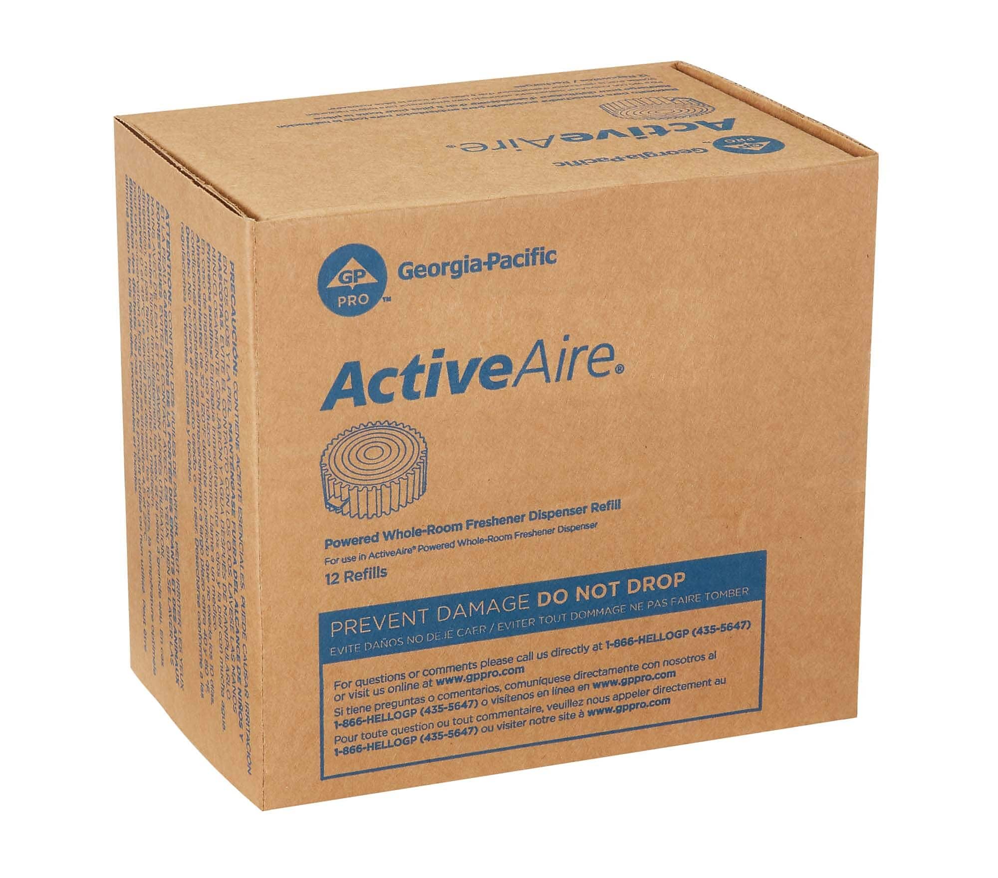 ActiveAire Powered Whole-Room Solid Air Freshener Refills, Coastal Breeze, 1.57 oz., 12/Carton