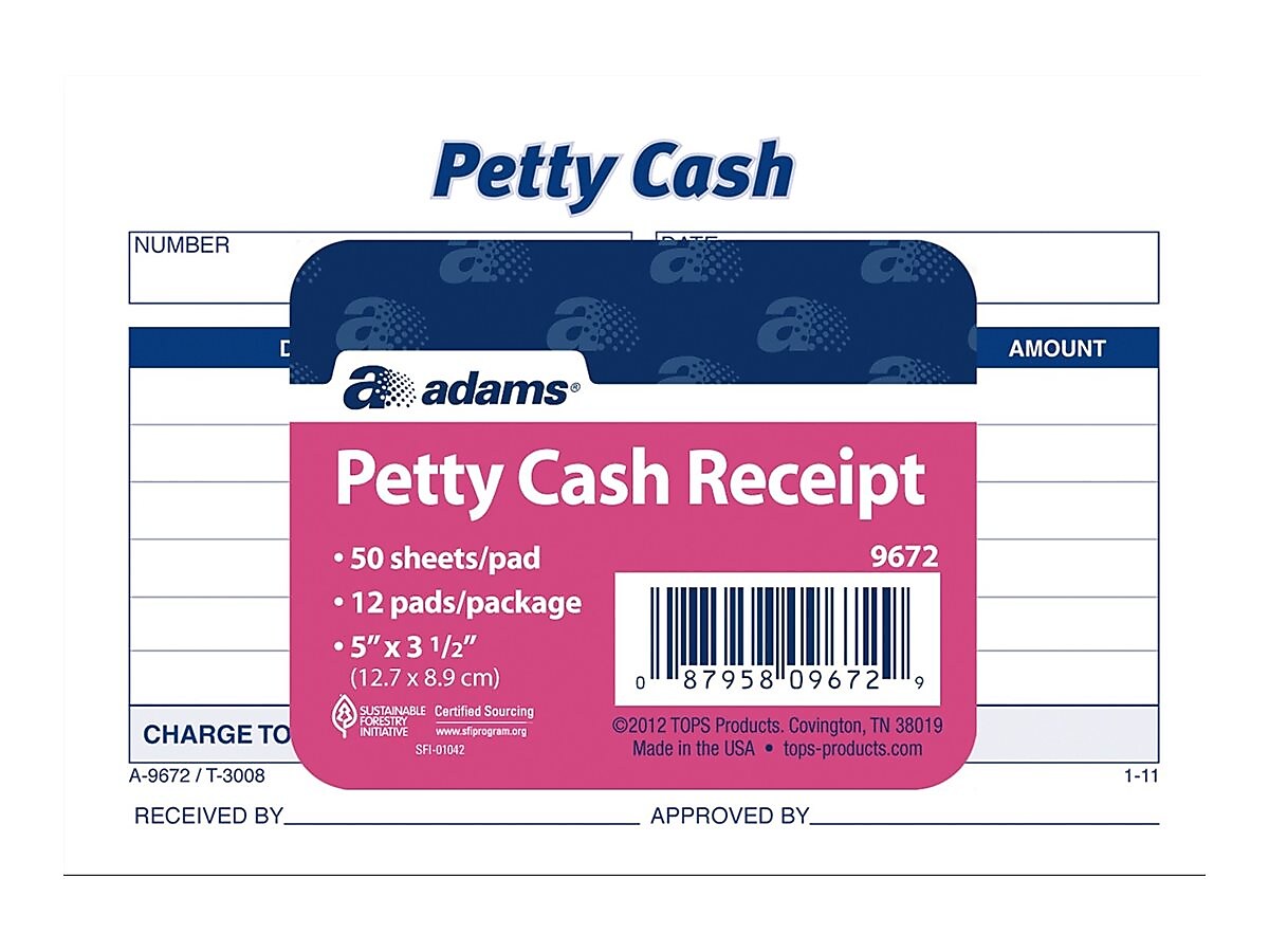 Adams 1-Part Carbonless Receipts, 5