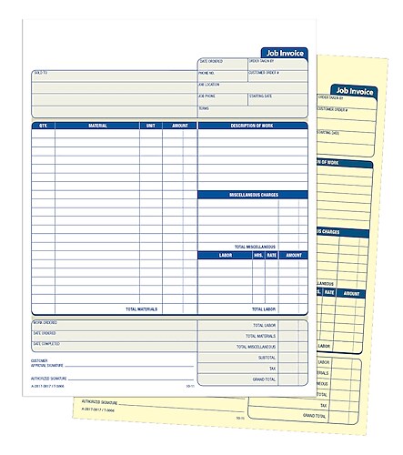 Adams 2-Part Carbonless Invoices, 8