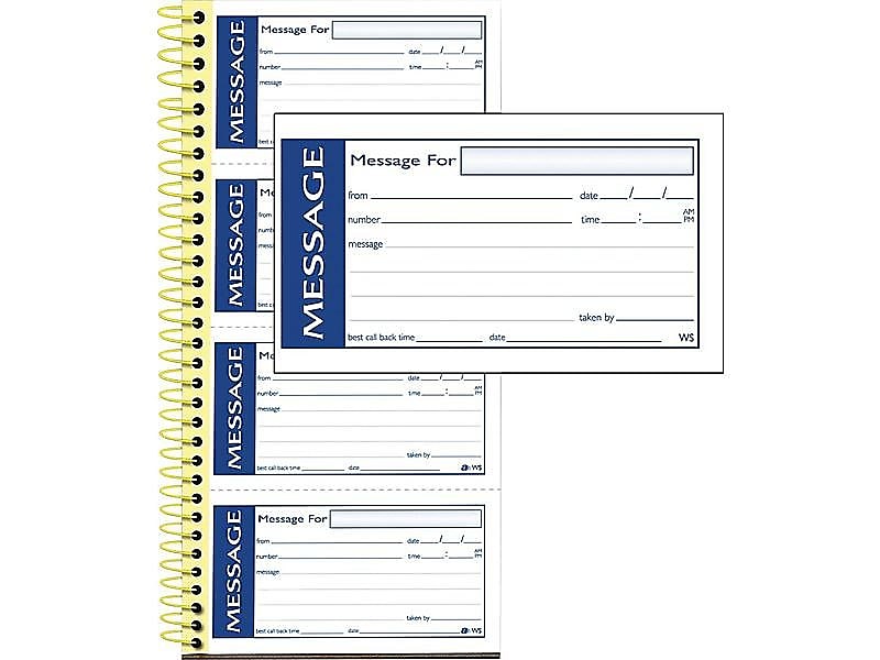 Adams 2-Part Write 'N Stick Message Pad, 5.25